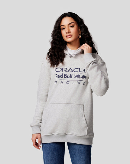 Oracle Red Bull Racing Unisex Core Overhead Hoodie - Mono Logo - Grey Marl