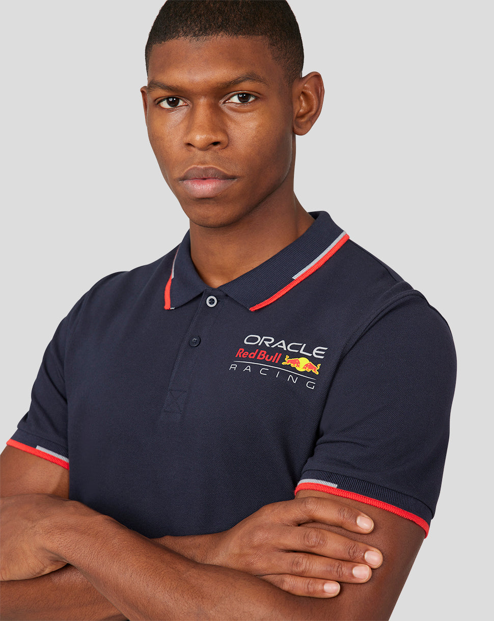 Oracle Red Bull Racing Unisex Core Polo Full Colour Logo - Night Sky