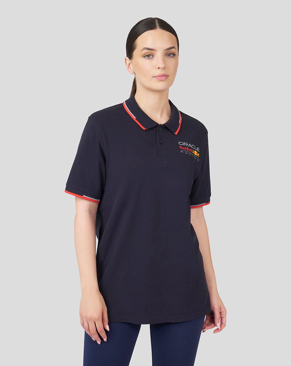 Oracle Red Bull Racing Unisex Core Polo Full Colour Logo - Night Sky