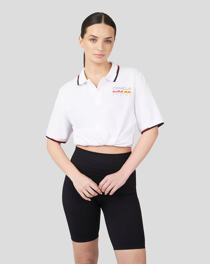 Oracle Red Bull Racing Unisex Core Polo Full Colour Logo - White