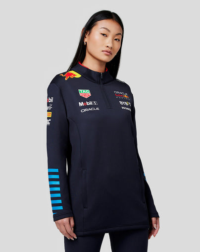 Oracle Red Bull Racing Unisex Official Teamline 1/4 Zip Midlayer - Night Sky