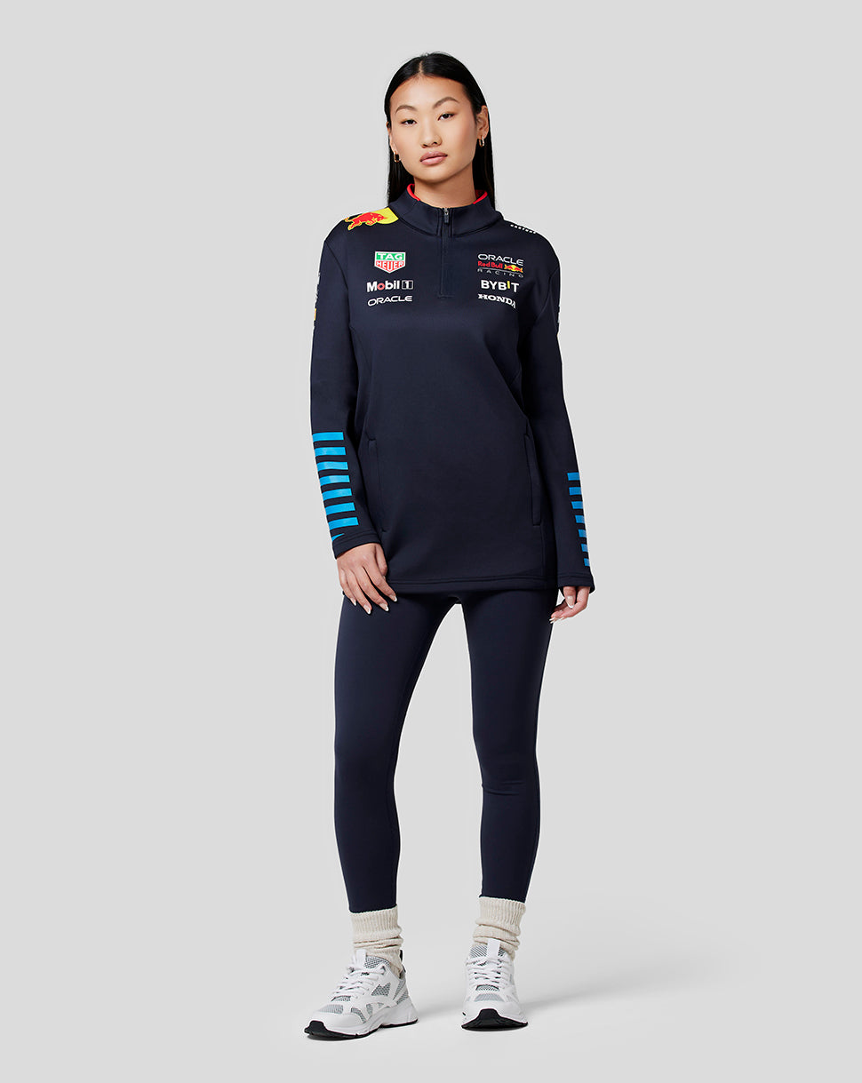 Oracle Red Bull Racing Unisex Official Teamline 1/4 Zip Midlayer - Night Sky